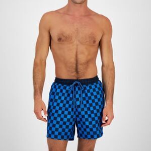 I.N.C. INTERNATIONAL CONCEPTS
INC Men's Zane Checkerboard 5" Swim Trunks, blue